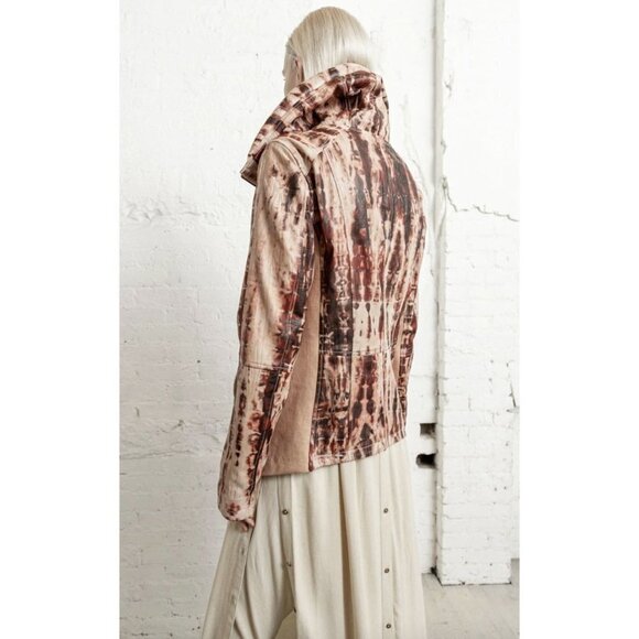 NWT Nicholas K Revised Brock Fitted Leather Jacket Bronze Tie Dye Size XS $880 - Picture 5 of 9